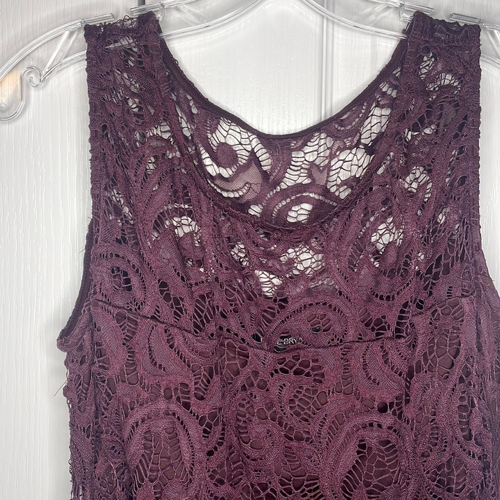 Plum colored Eloquii lace dress